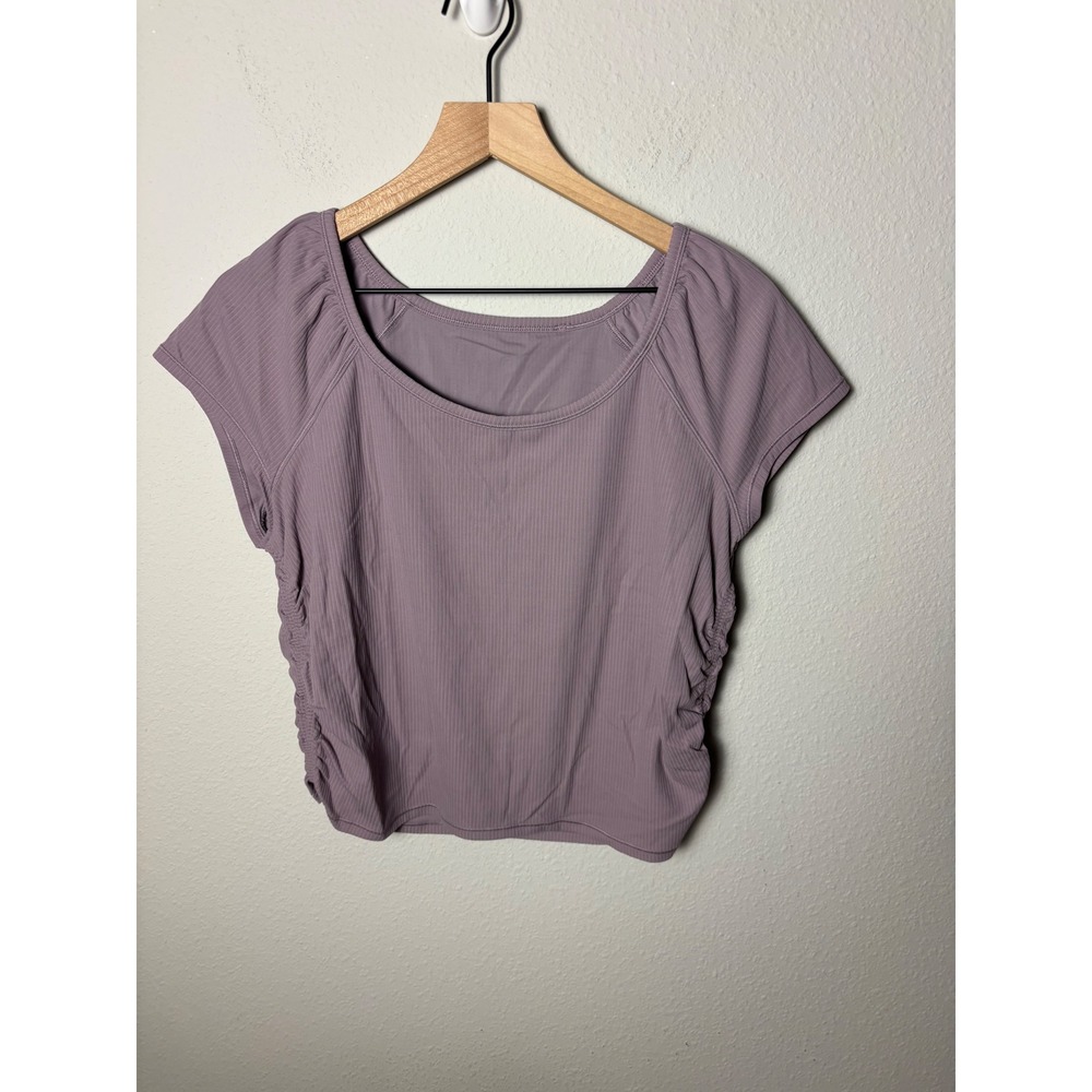 ☀️Lululemon All It Takes Gathered Scoopneck T-Shirt Lotus Lavender Size 12